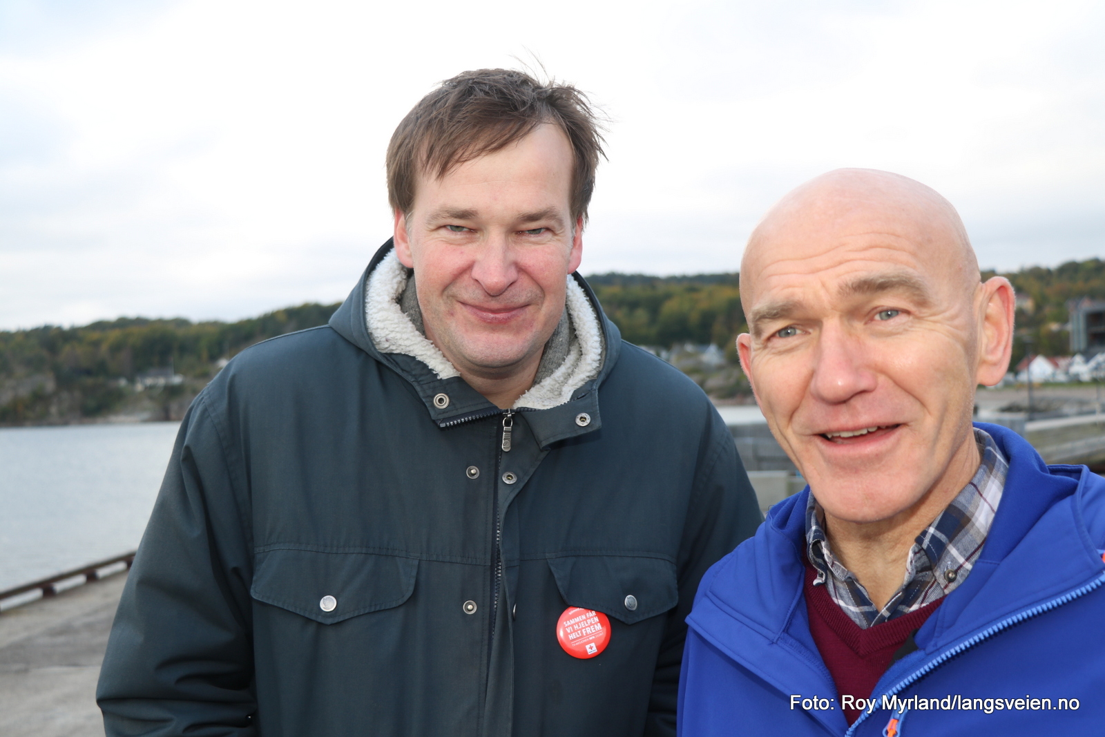 Larvikingen i oktober 2016 Andreas Gilhuus og varaordfører i Larvik kommune Olav Nordheim. Foto Roy Myrland