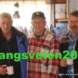 Vegstein handelssenter: Fra venstre: Johan Nikolaisen, Kjell Grimsø og Knut Olsen. #Langsveien2016 foto roy myrland