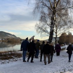 A.L.F. Buskerud på sin ukentlige trimtur ved Steinberg i Nedre Eiker. Foto Jan Arne Dammen