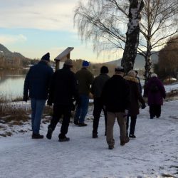 A.L.F. Buskerud på sin ukentlige trimtur ved Steinberg i Nedre Eiker. Foto Jan Arne Dammen