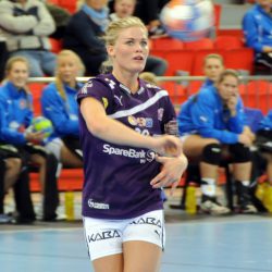 Veronica Kristiansen er nominert som en av håndballjentene i kategoriene «Årets lag» og «Årets navn» til Idrettsgallaen. Foto Jan Arne Dammen