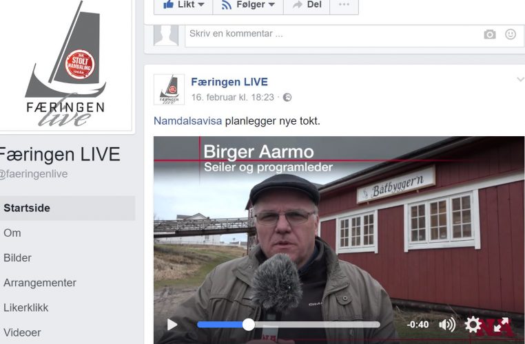 Følg "Færingen live" med Namdalsavisa