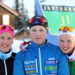 Skiskytterne Inger, Vidar og maria Brenna i Skrautvål IL Foto Roy Myrland