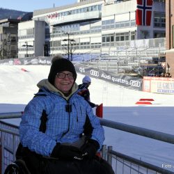 Blant de som møtte tidlig opp var Kristine Lærum fra Nedre Eiker som savner et skimiljø. Foto Jan Arne Dammen