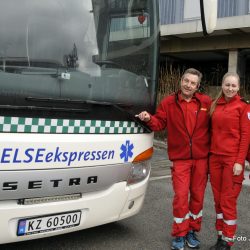 Trivelig vertskap på Helseekspressen Tore Sagløkken, Stine Natadal og Jan Einar Sjøflot Foto Jan Arne Dammen