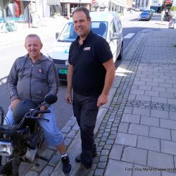 Torgeir Larsen og Thorbjørn Abrahamsen Kongegata i Larvik. Foto Roy Myrland