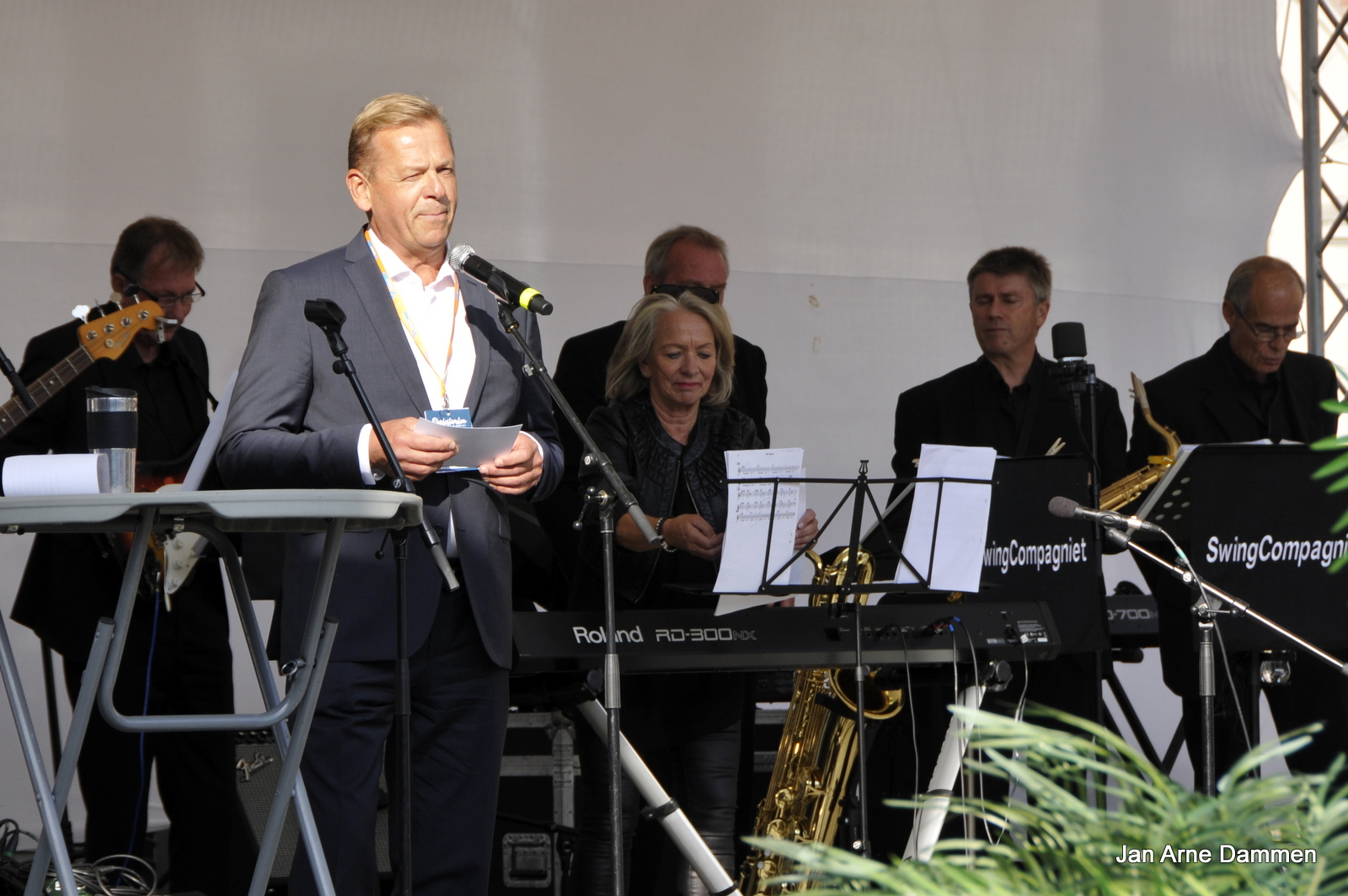 Det har ikke skjedd før at festivalen har blitt åpnet av statsministeren. At hun kommer setter vi pris på, sa festivalsjef Tom Søgård. Foto Jan Arne Dammen 