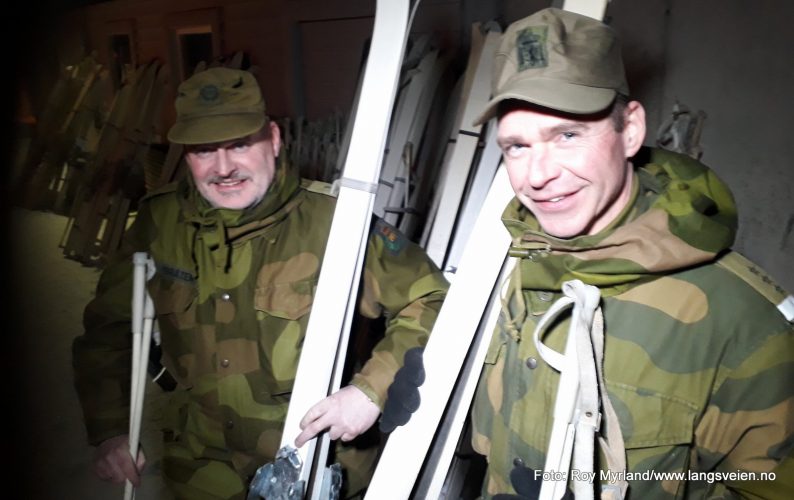 Soldater skiløpere Heimevernet Valdres HV område Kapt. Tom Nybråten og KApt. Gjermund Dokken. Foto Roy Myrland