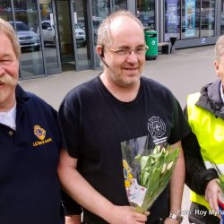 Fra venstre. Jan Aage Bakke, Øystein Bjørnødegård og Kjell Ivar Andersen. Lions Nord-Aurdal, Tulipanaksjonen, Leira, Valdres,