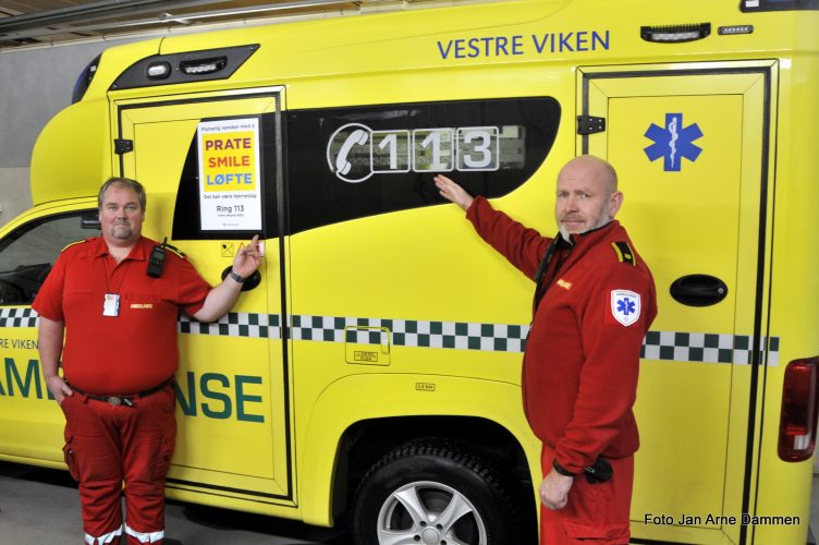 Prate – Smile – Løfte - Hjerneslagkampanje på ambulanser