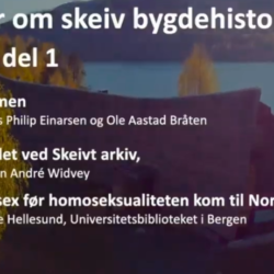 Skeiv bygdehistorie. -Direktesendt seminar