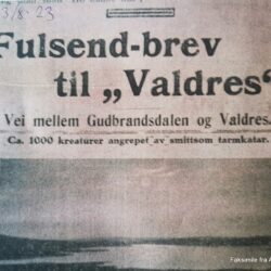 Forslag om bilvei fra Gausdal til Valdres gjennom Skruvedalen.