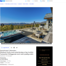 Den nest dyreste hytta som er til salg i Norge nå, er i Valdres.