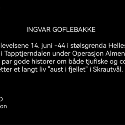 Tidsvitnet Ingolf Goflebakke om krigshistorie fra Skrautvål, det beste fiskevannet og tjuvfiske i valdres