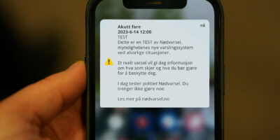 Omfattende varslingsprøve på mobilen – «Viktig melding – søk informasjon»
