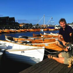 Anita Sørensen og Svein Bredesen Stavern Sjektekanalen sensommer Foto Rooy Myrland