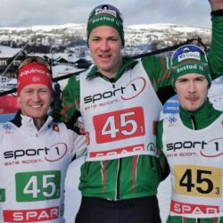 Rustad Il sitt stafettlag 2024. Bronsegutter fra venstre: Iver Tildheim Andersen, Tor Olav Nesheim Hægeland ogLars Sørensen. Foto: Roy Myrland/www.langsveien.no